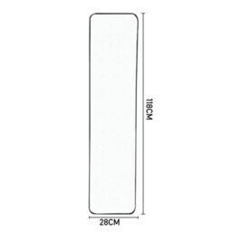 Thehotsale Rectangular Wall-Mounted Full-Length Framed Mirror - 28 W X 118 T, Ideal For Bedroom - thumbnail 6