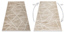 RugsX Modern Carpet Duke 51557 Beige / Cream - Geometric, Structured, Very S  280X370 Cm - thumbnail 2