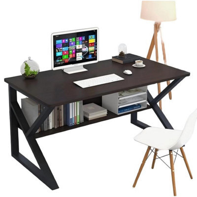 Computer Desk Laptop Pc Study Table Office Desk Home Furniture Workstation Shelf - image 1