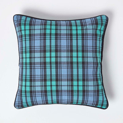 Homescapes Cotton Black Watch Tartan Cushion Cover, 45 X 45 Cm - image 1