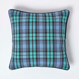 Homescapes Cotton Black Watch Tartan Cushion Cover, 45 X 45 Cm