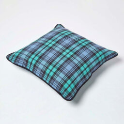 Homescapes Cotton Black Watch Tartan Cushion Cover, 45 X 45 Cm - thumbnail 4