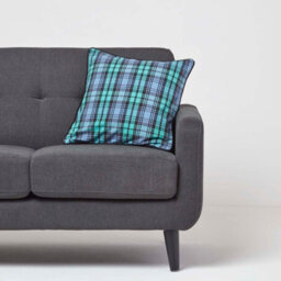 Homescapes Cotton Black Watch Tartan Cushion Cover, 45 X 45 Cm - thumbnail 2