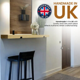 MKGT Narrow Rustic Shelf, 15Cm Deep Solid Wood Wall Shelf With Black Brackets (Antique Pine, 110Cm) - thumbnail 3