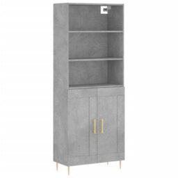 Berkfield Highboard Concrete Grey 69.5X34X180 Cm Engineered Wood - thumbnail 2