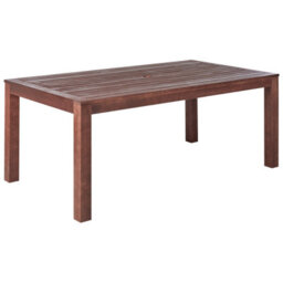 Beliani Garden Dining Set With Benches 6 Seater Tuscania Eucalyptus Wood Dark Brown - thumbnail 5