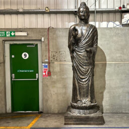 Serenityy 3M Tall Handcrafted Antique Gold Standing Buddha Statue, 155Kg - Pre-Order - thumbnail 2