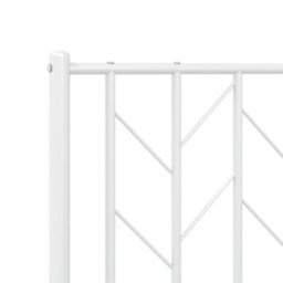 Berkfield Metal Bed Frame Without Mattress With Headboard White 80X200Cm - thumbnail 8