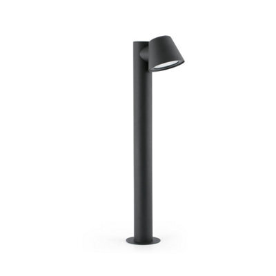Luminosa Lighting Luminosa Gina 1 Light Outdoor Bollard Light Dark Grey Ip44, Gu10 - image 1
