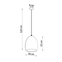 Luminosa Lighting Luminosa Flawiusz Dome Ceramic Pendant Light White E27 - thumbnail 4