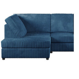 Hannah Jumbo Cord Full Back 4 Seater Left Hand Facing Corner Sofa Marine Blue - thumbnail 3