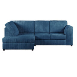 Hannah Jumbo Cord Full Back 4 Seater Left Hand Facing Corner Sofa Marine Blue - thumbnail 2