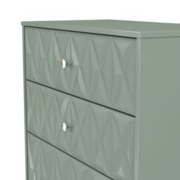 Genoa Ready Assembled Matt Green No Effect 4 Drawer Deep Chest (H)1063mm (W)766mm (D)395mm - thumbnail 4