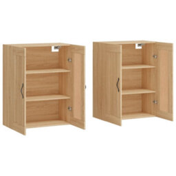 Berkfield Elegant Wall Mounted Cabinets 2 Pcs Sonoma Oak Engineered Wood - thumbnail 4
