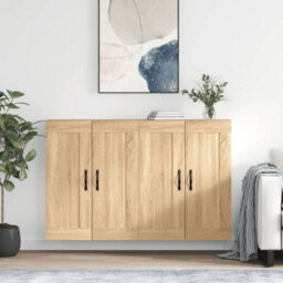 Berkfield Elegant Wall Mounted Cabinets 2 Pcs Sonoma Oak Engineered Wood - thumbnail 2