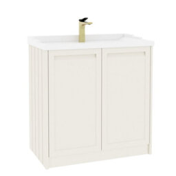Royal Bathrooms Elmore 800mm Floor Standing 2 Door Bathroom Vanity Unit With Traditional Ceramic Basin Sink - Classic White - thumbnail 6