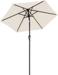 Songmics Garden Parasol Umbrella 2 M, Sunshade With Metal Pole And Ribs, Tiltable, Base Not Included, For Outdoor Terrace Balcony, Beige - thumbnail 3