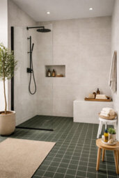 Marlborough Kavian Mid Grey Matt Porcelain Wall Tiles (35 Pack - 5 Box - 6.2M2 Coverage) - Bathroom - Inspired By Natural Limestone - thumbnail 2