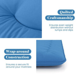 Costway Foldable Tatami Mat Floor Futon Mattress Roll Up Sleeping Pad W/ Washable Cover, Small Double/double/king Size - thumbnail 7