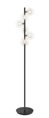 Luminosa Lighting Luminosa Remy 6 Light Floor Lamp Gold Black