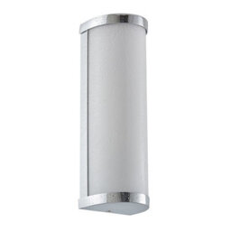 Luminosa Lighting Luminosa Ice 2 Light Bathroom Wall Light Chrome Ip44 With Opal Glass, G9 - thumbnail 2