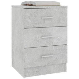 Berkfield Bedside Cabinet Concrete Grey 38X35X56 Cm Engineered Wood - thumbnail 3