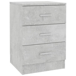 Berkfield Bedside Cabinet Concrete Grey 38X35X56 Cm Engineered Wood - thumbnail 2