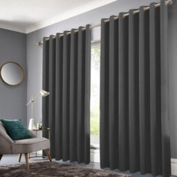 Bedlooms Grey Blackout Curtains Living Room Bedroom Thermal Insulated Curtain (Pair) 90 X 90 Inches With Tie Backs Two - thumbnail 2