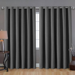 Bedlooms Grey Blackout Curtains Living Room Bedroom Thermal Insulated Curtain (Pair) 90 X 90 Inches With Tie Backs Two - thumbnail 9