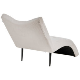 Beliani Chaise Longue Quilly Corduroy Taupe - thumbnail 6