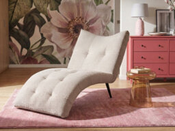 Beliani Chaise Longue Quilly Corduroy Taupe - thumbnail 2
