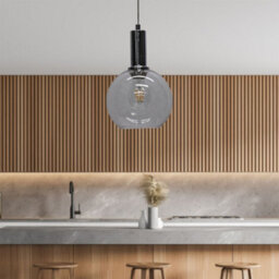 First Choice Lighting Set Of 2 Barnum - Clear Glass Globe Chrome Deco Pendant Fittings - thumbnail 4