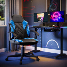X Rocker Saturn Ergonomic Pc Office Gaming Chair - Blue Camo