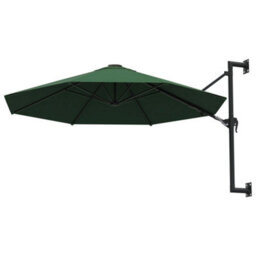 Berkfield Wall-Mounted Parasol With Metal Pole 300 Cm Green - thumbnail 3