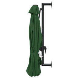 Berkfield Wall-Mounted Parasol With Metal Pole 300 Cm Green - thumbnail 5