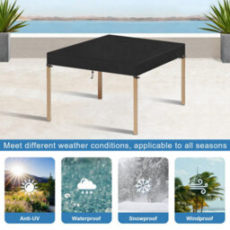 Outdoor Furniture Protective Cover, Tabletop Uv-Resistant Square Table Cover 81X81X10Cm - thumbnail 6
