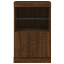 Berkfield Sideboard With Led Lights Brown Oak 41X37X67 Cm - thumbnail 6