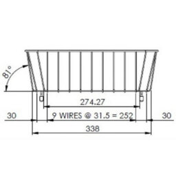 Modern Reginox Grey Wire Mesh Rectangle Metal Basket Accessory Stainless Steel - thumbnail 3
