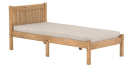 Save On Goods UK 3Ft Single All Pine,waxed Wood Bed Frame.wooden Shaker Style,low Footend Bedstead - thumbnail 4