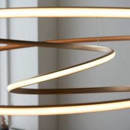 Luminosa Lighting Luminosa Imola Pendant Ceiling Light Satin Gold Paint & White Silicone - thumbnail 3