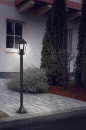 Set Of 2 Stylish Ip44 Outdoor Bollard Lights - Black Cast Aluminium 60W Tall Lamp Post - thumbnail 3
