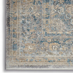 Blue Luxcelle , Acrylic Easy To Clean Bordered , Floral Luxurious , Traditional Rug For Living Room, Bedroom - 259Cm X 351Cm - thumbnail 5