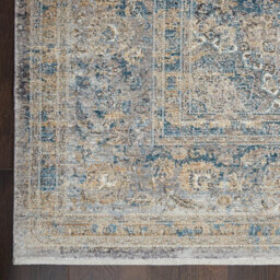 Blue Luxcelle , Acrylic Easy To Clean Bordered , Floral Luxurious , Traditional Rug For Living Room, Bedroom - 259Cm X 351Cm - thumbnail 7