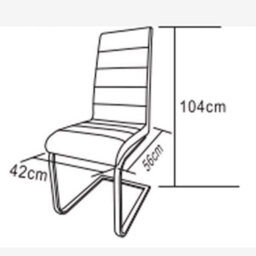 Furniture in Fashion Symphony Grey And White Faux Leather Dining Chairs In Pair - thumbnail 3