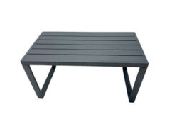 Fimous 9 Seat Outdoor Garden Furniture Set Aluminium Lounge 3 Seat Sofa Oblong Coffee Table Sets With Chair 4 Stools Dark Grey - thumbnail 3