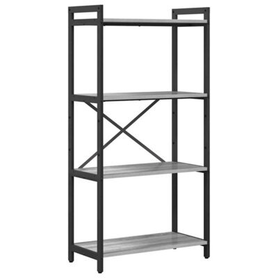 Berkfield Modern Bookcase Grey Sonoma 60 X 30 X 118 Cm Engineered Wood