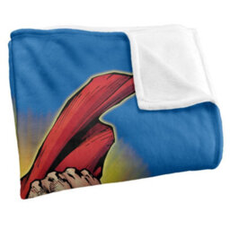 DC comics Superman Silky Collage Supersoft Blanket Blue/red/yellow (One Size) - thumbnail 3