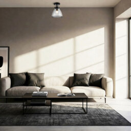 Happy Homewares Industrial Style Matte Black Ceiling Lamp Fitting With Transparent Glass Shade - thumbnail 6