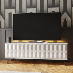 Frank Olsen Elevate White  Tv Cabinet With Mood Lighting & Intelligent Eye