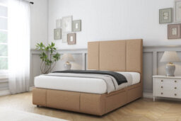"Sloomy Lisbon Latte Dumfries Divan Bed Set 2 Drawers Left Side - 54"" Floor Standing   & 12"" Footboard 4' Small Double" - thumbnail 2